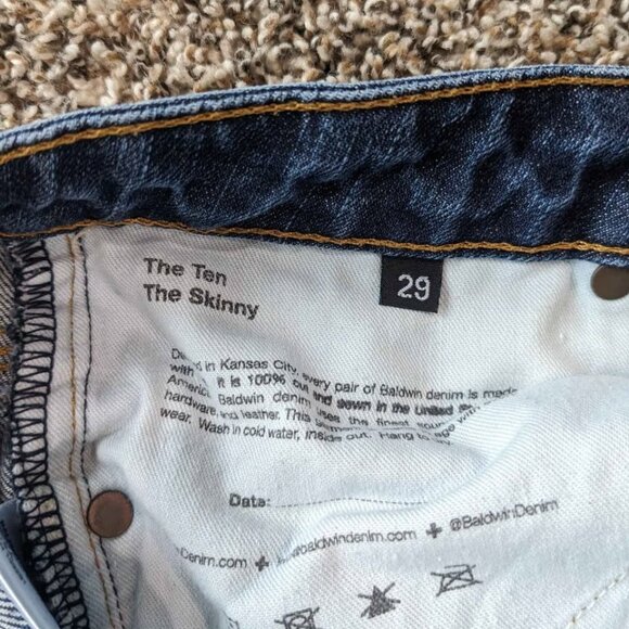 Baldwin The Ten The Skinny Jeans Size 29 - Picture 4 of 8
